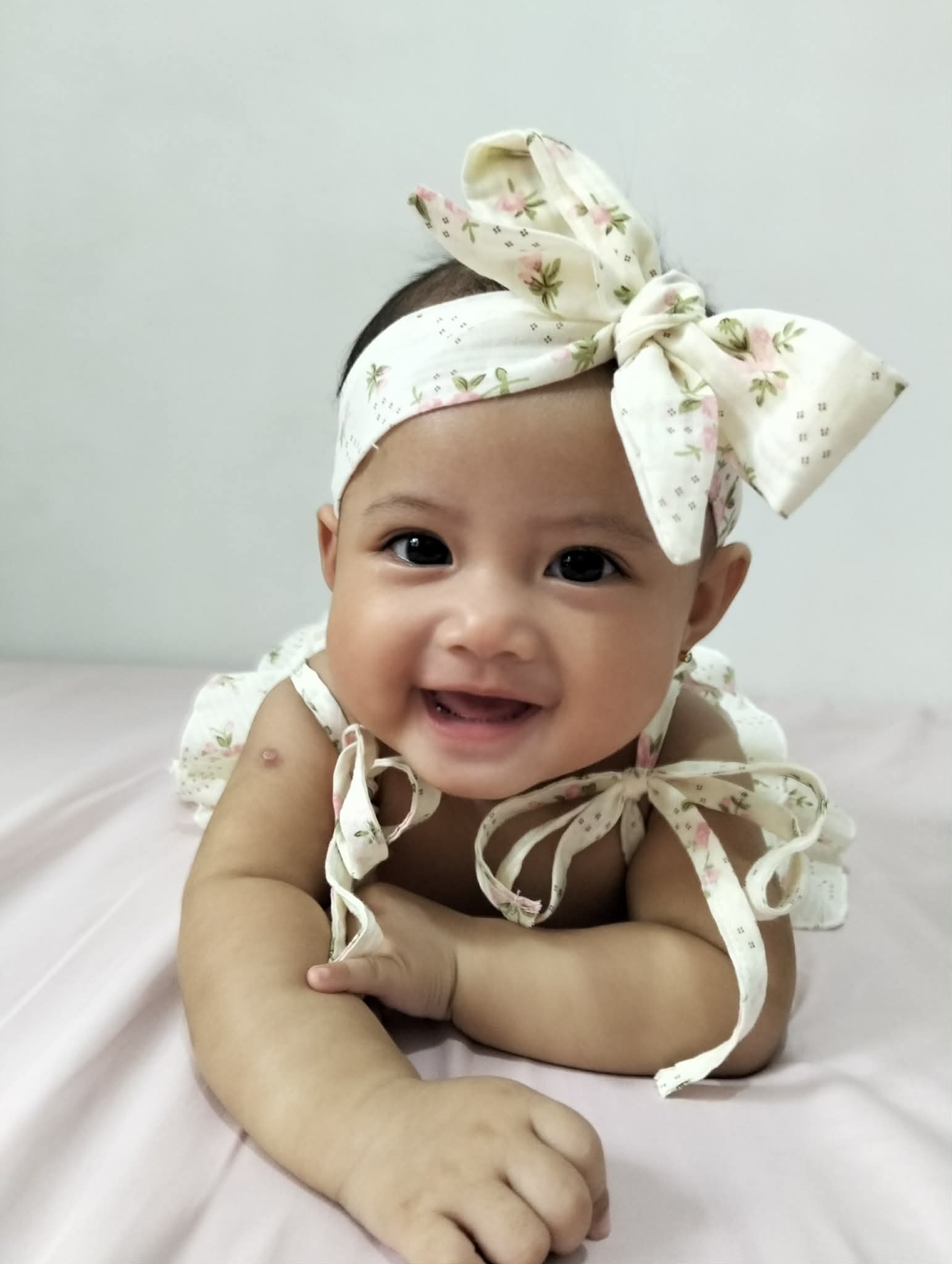 Baby Amara smiling